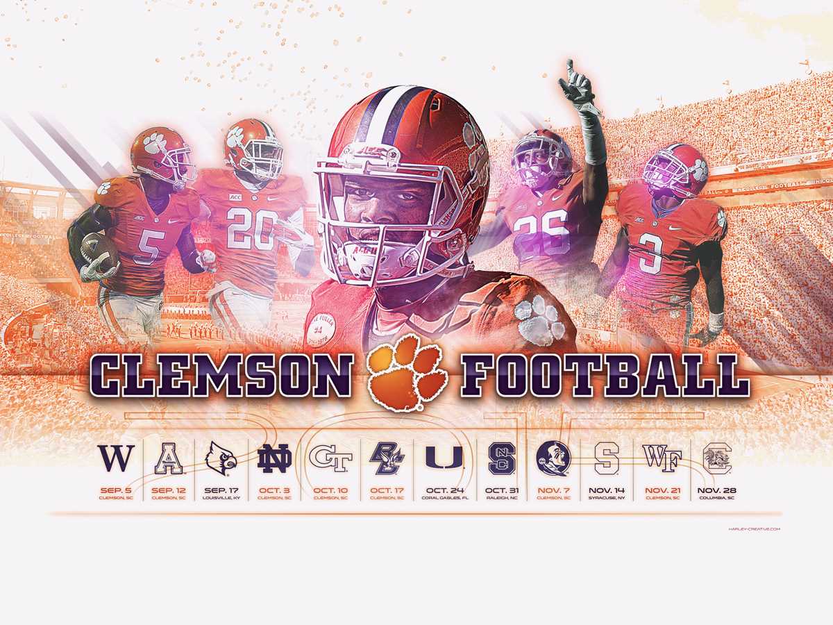 clemson printable football schedule clemson printable football schedule