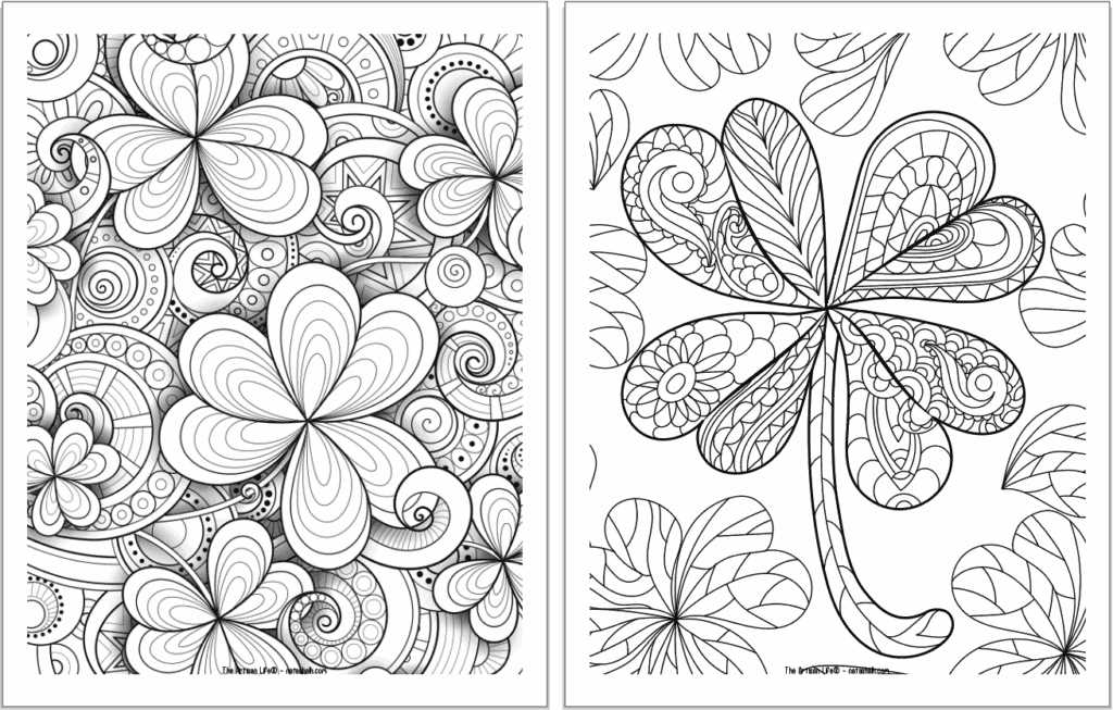 clover coloring pages printable clover coloring pages printable