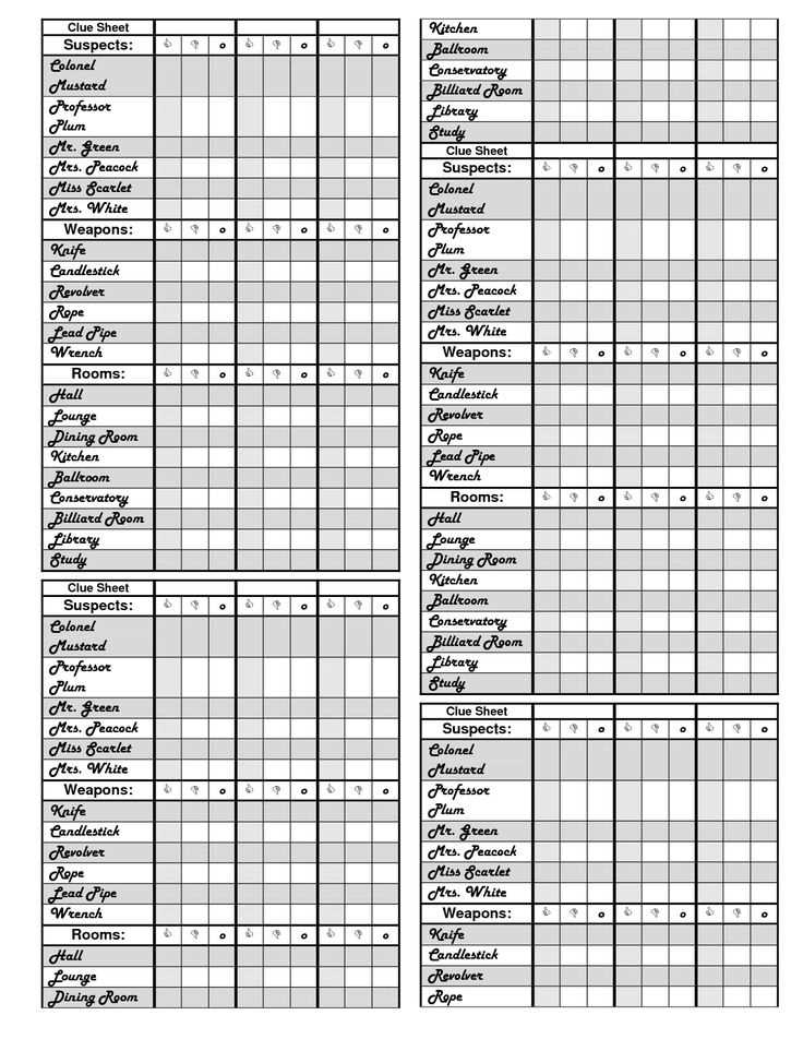 clue cards printable clue cards printable