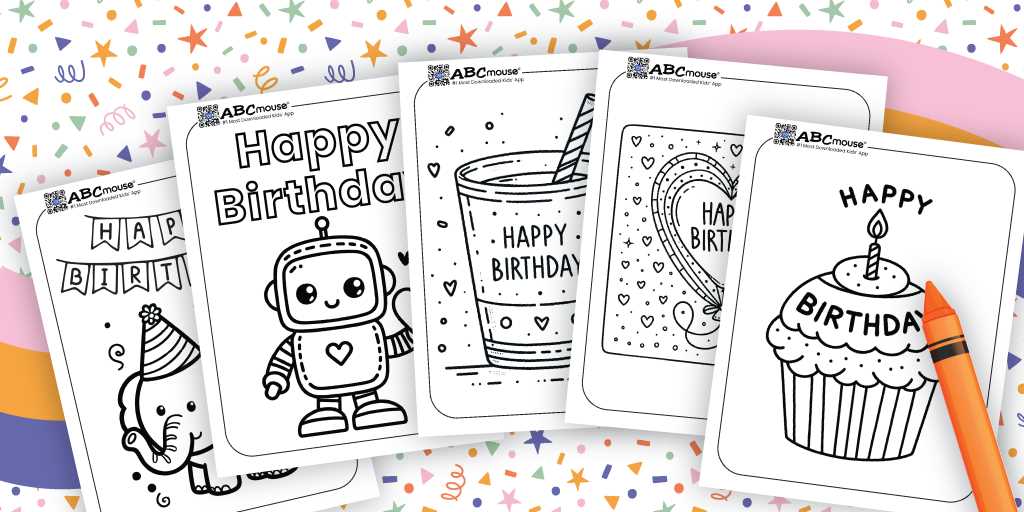 color birthday cards printable