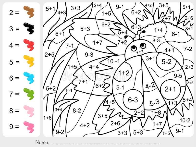 color by numbers printable worksheets
