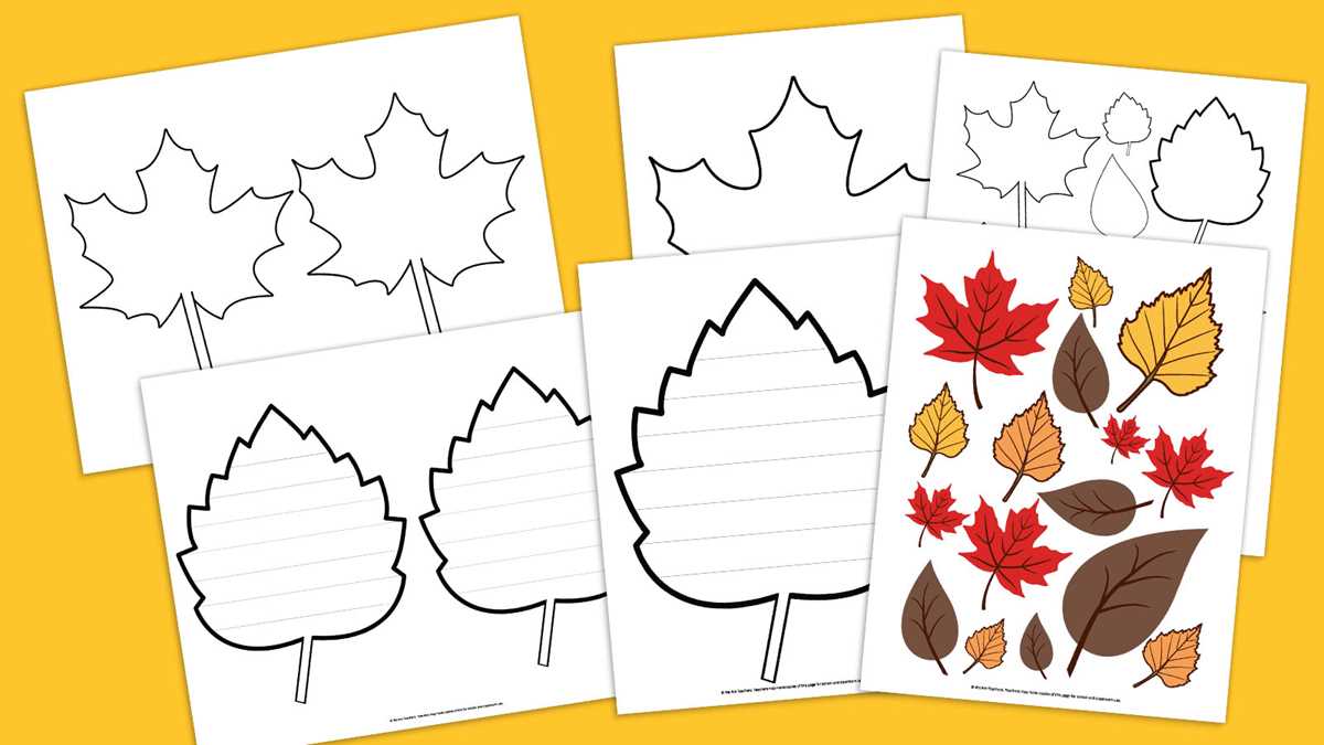 colored leaf template printable colored leaf template printable