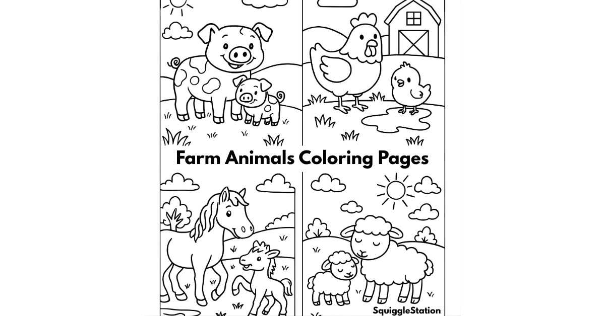 coloring pages for farm animals printable