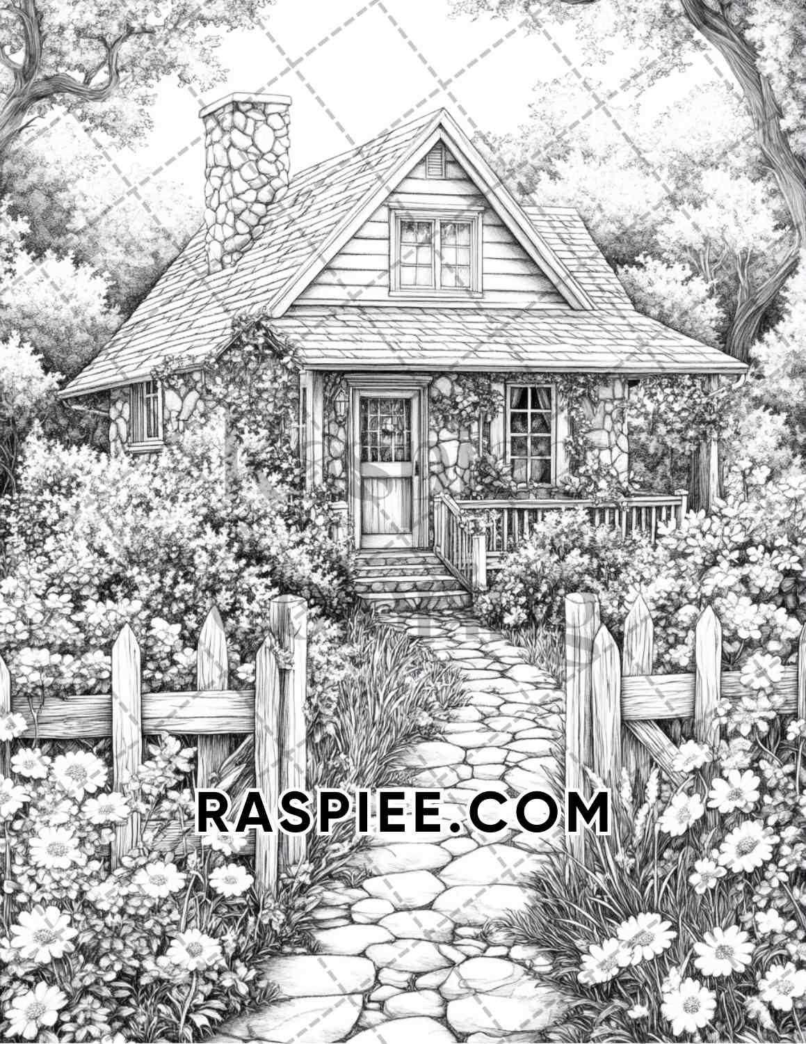coloring pages houses printables