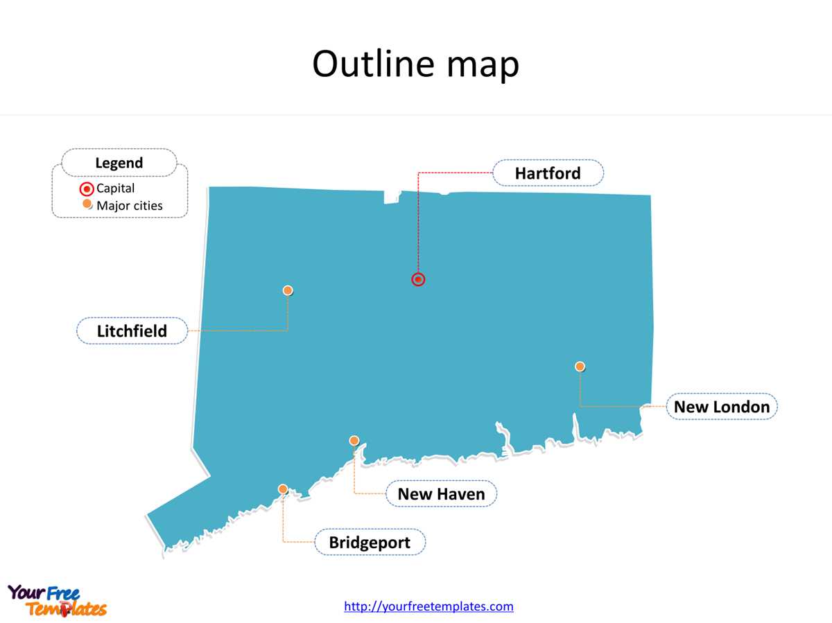 connecticut county map printable