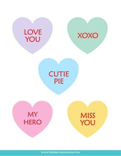 conversation heart printable conversation heart printable