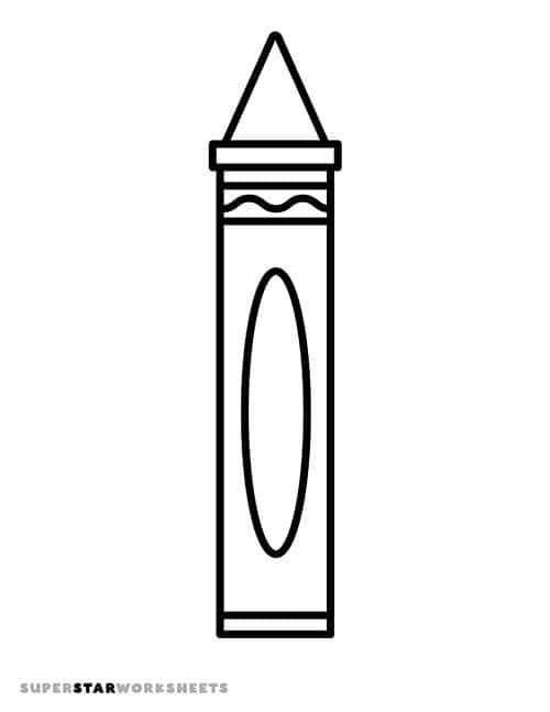 crayon printable template crayon printable template