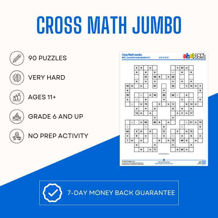 cross math printable