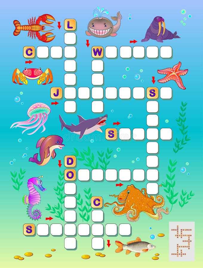 crossword puzzle animals printable