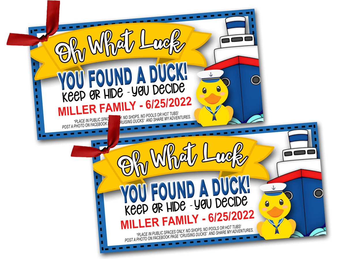 cruise duck tags free printable