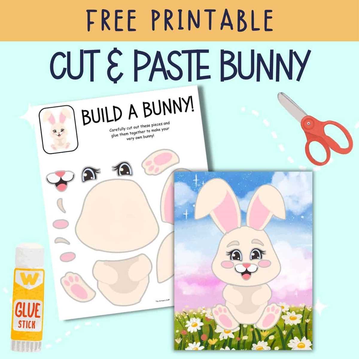 cut out printable bunny template cut out printable bunny template
