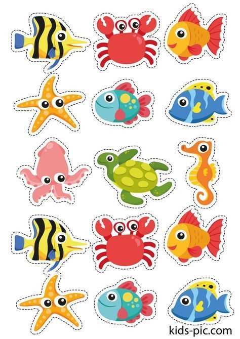cut out printable sea creatures