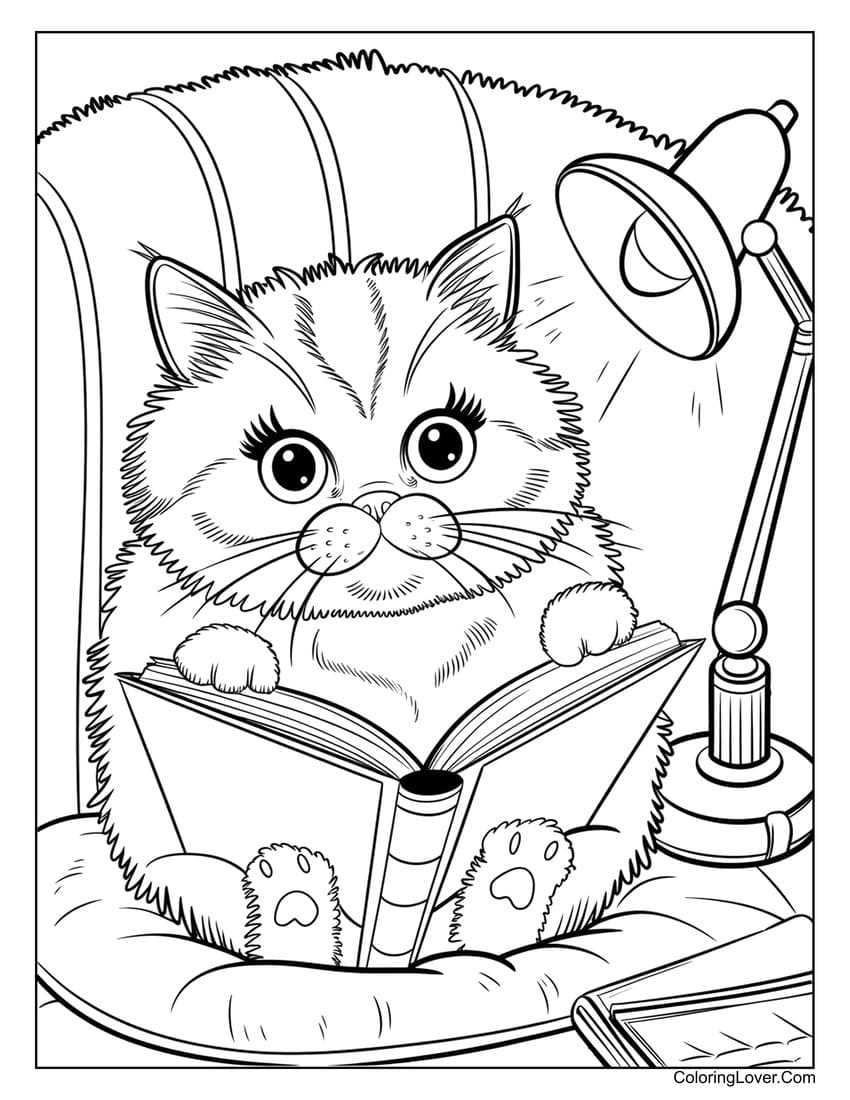 cute cat coloring pages printable free