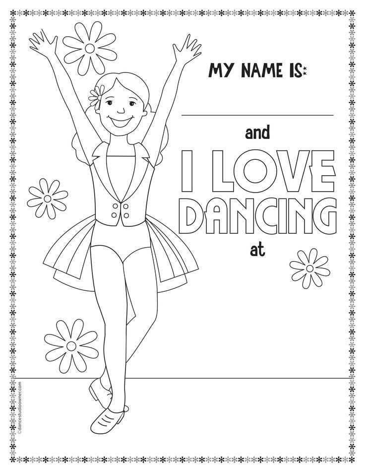 dancing coloring pages printable