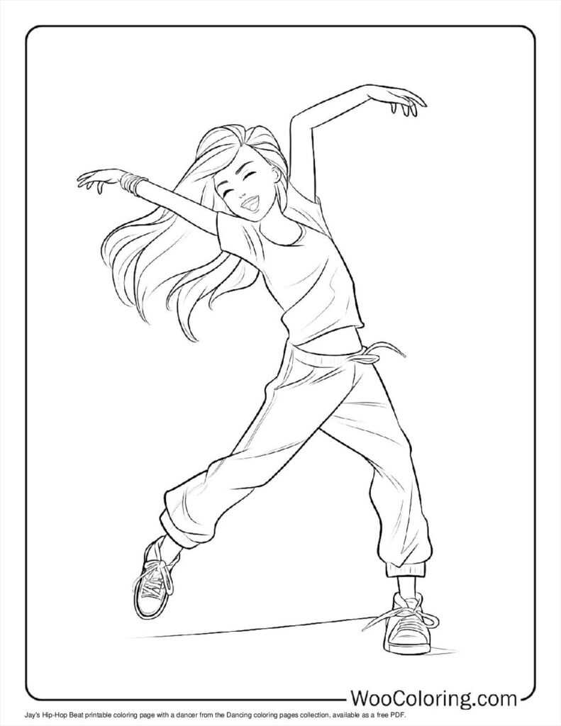 dancing coloring pages printable