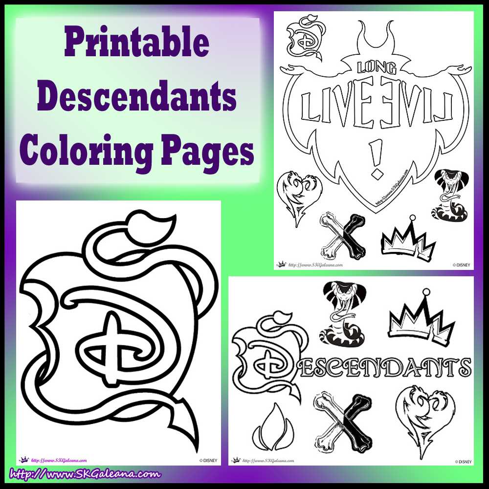 descendants printable coloring pages descendants printable coloring pages