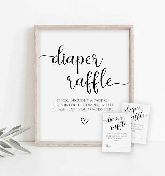 diaper raffle cards printable