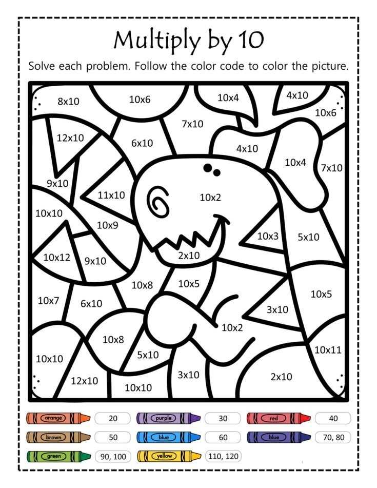 dinosaur color by number printables dinosaur color by number printables