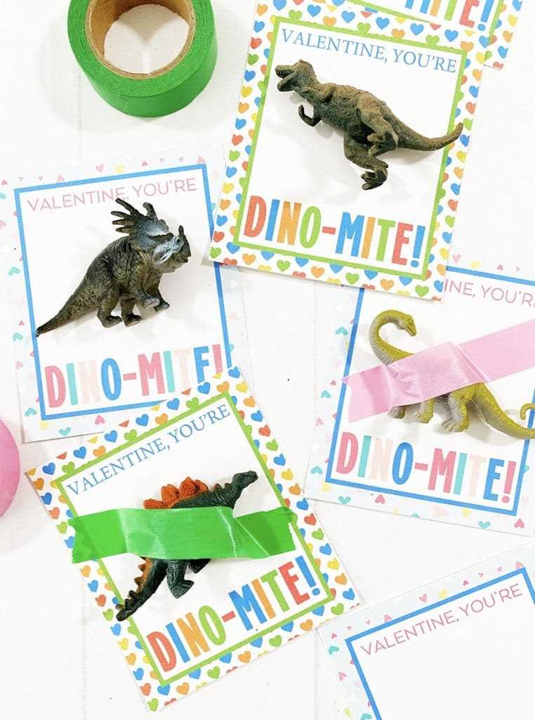 dinosaur valentines printable