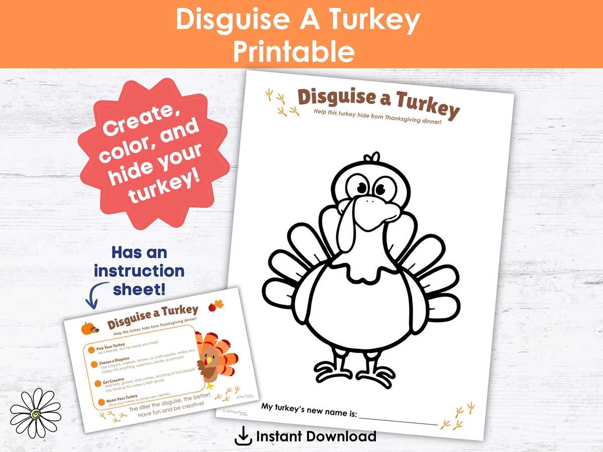 disguise a turkey printable template disguise a turkey printable template