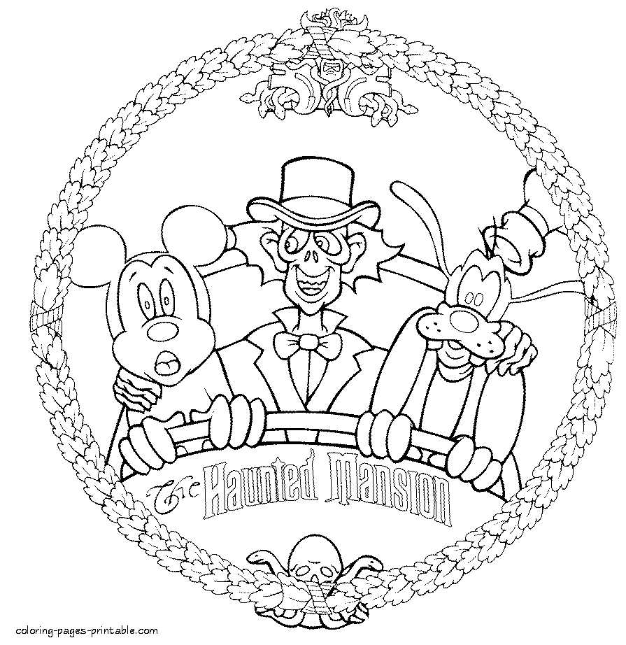 disney halloween coloring pages free printable