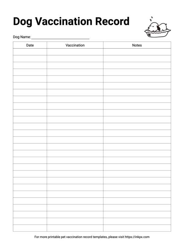 dog health record printable dog health record printable