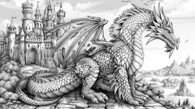 dragon printables coloring sheets