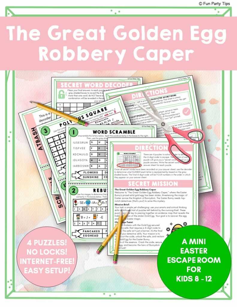 easter escape room free printable