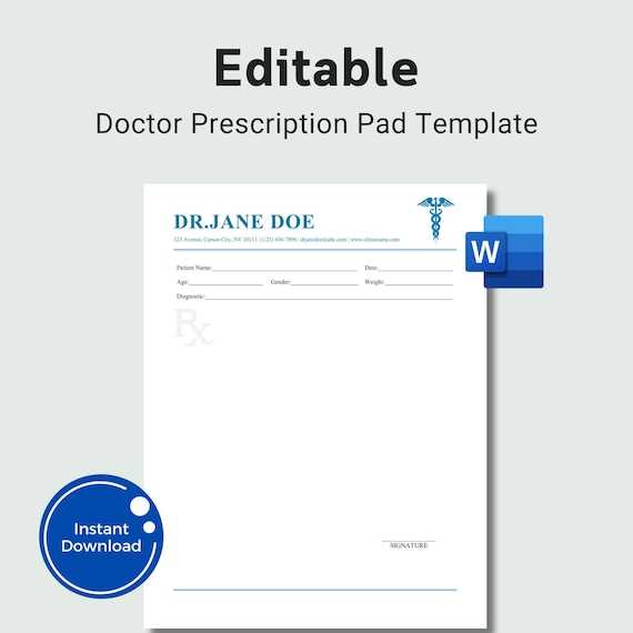 editable printable prescription pad template editable printable prescription pad template