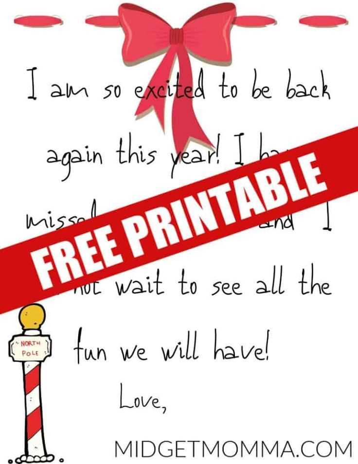 elf on the shelf letter free printable