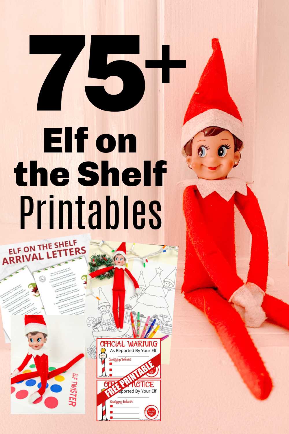 elf twister free printable