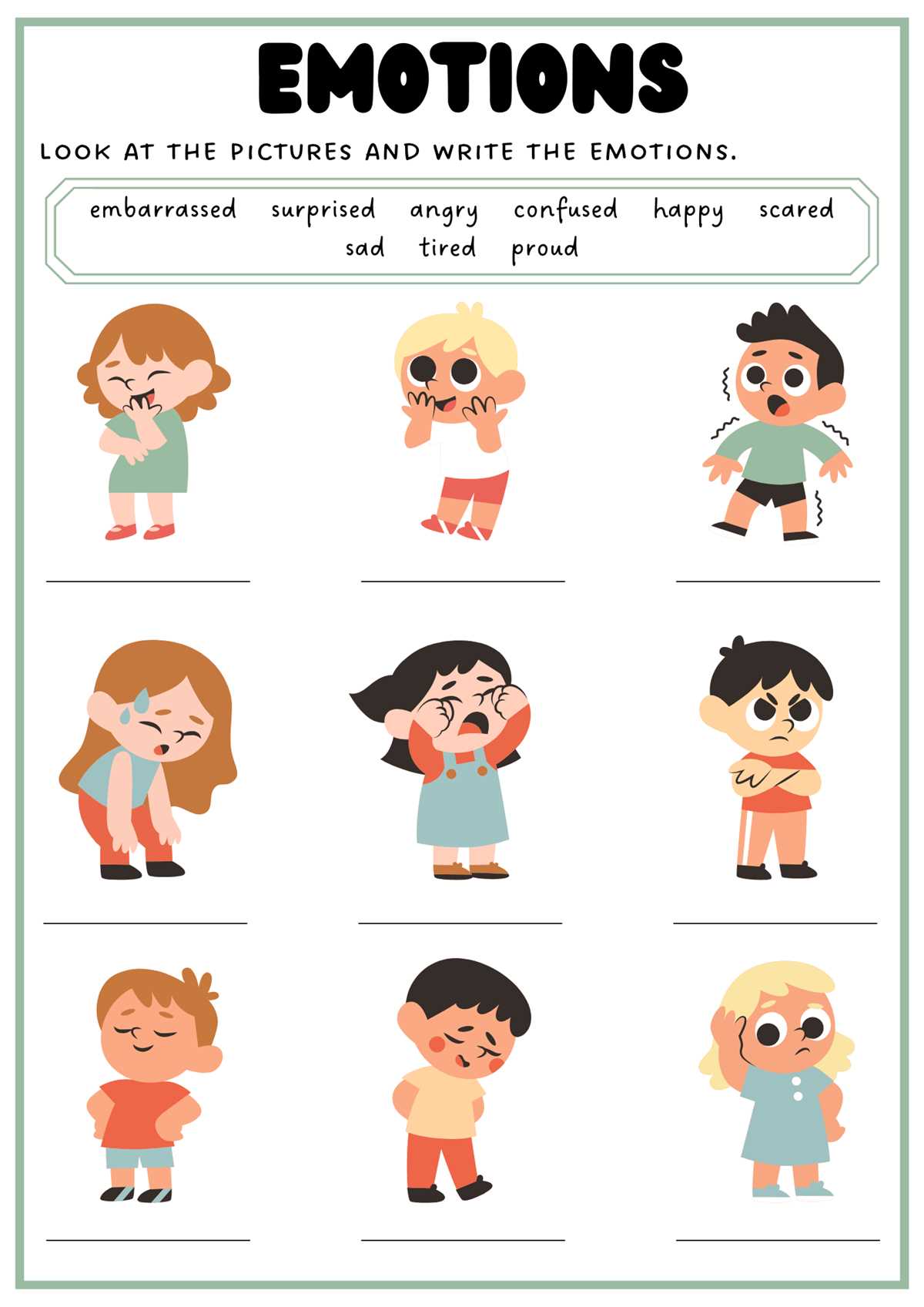 emotions worksheets printable emotions worksheets printable