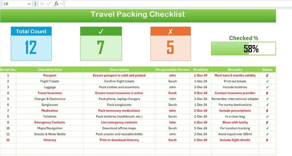 excel printable packing checklist excel printable packing checklist