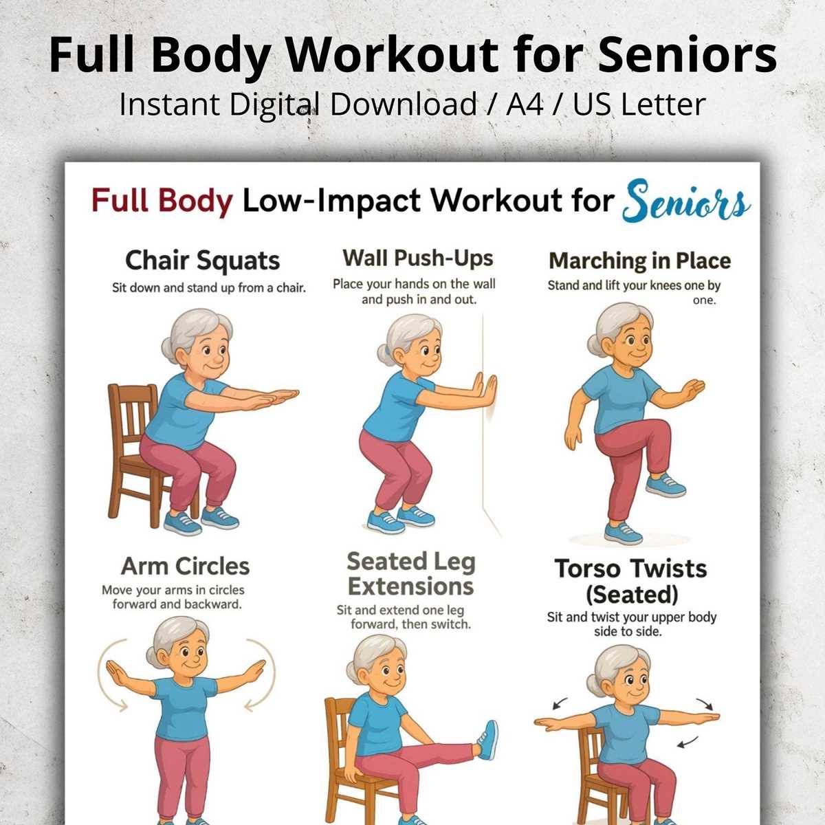 exercises for seniors printable exercises for seniors printable
