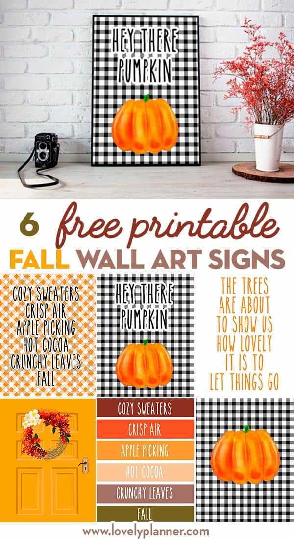 fall printable signs