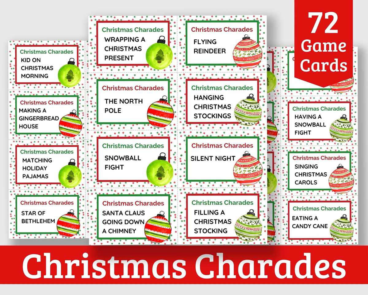 family printable christmas charades family printable christmas charades
