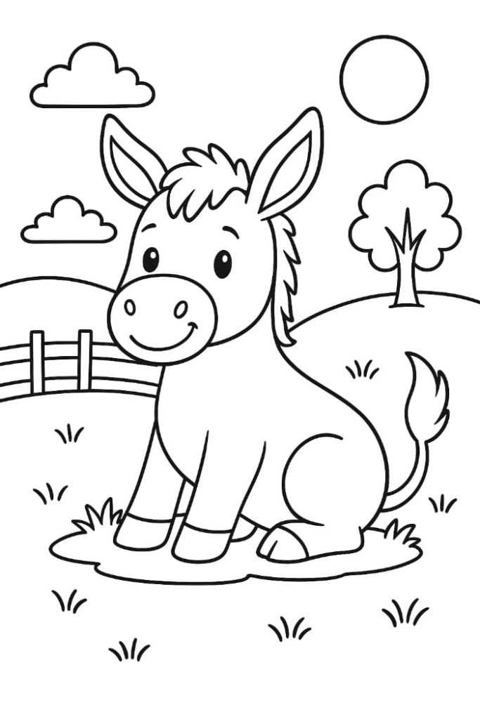 farm animals colouring pages printable