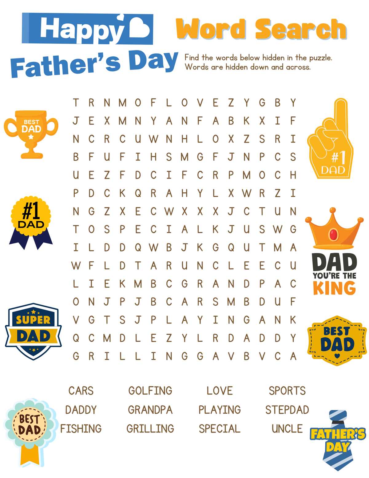 fathers day word search printable fathers day word search printable