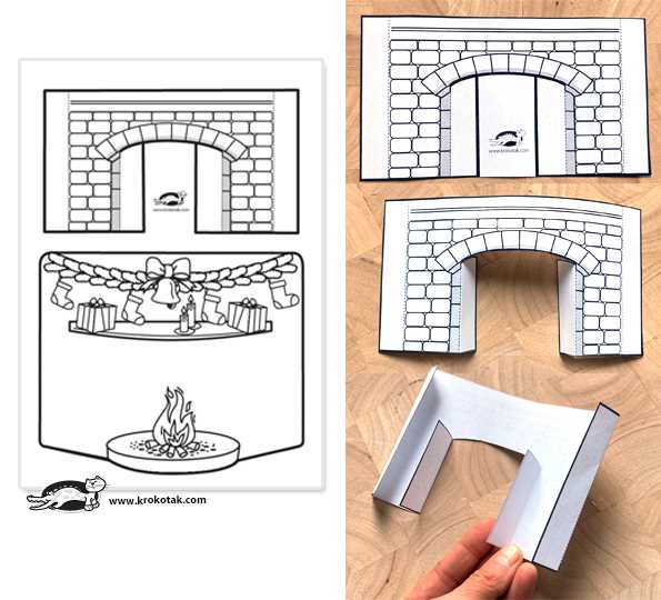 fireplace template printable