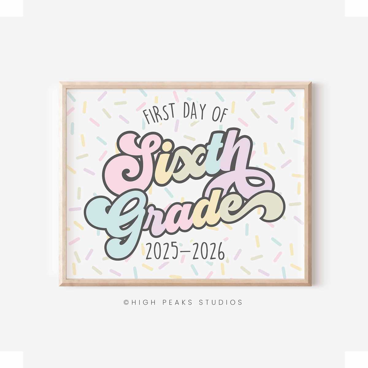first day of 6th grade printable first day of 6th grade printable