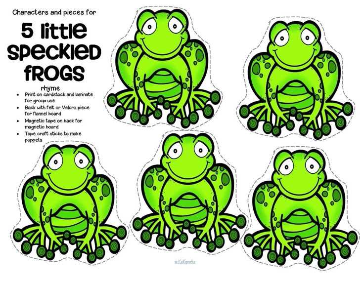 five little speckled frogs printables