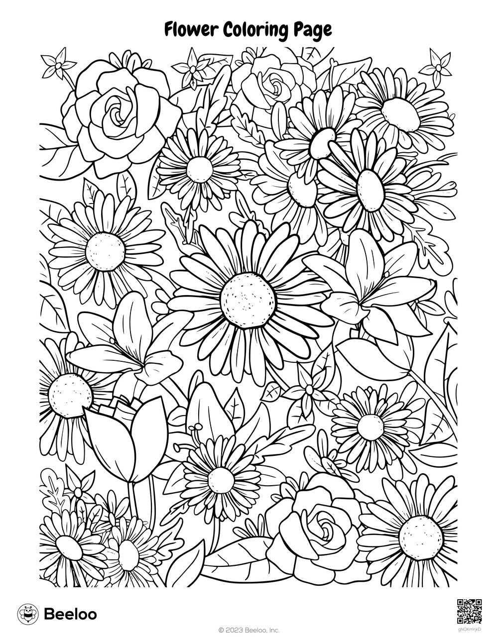 flowers coloring pages printable