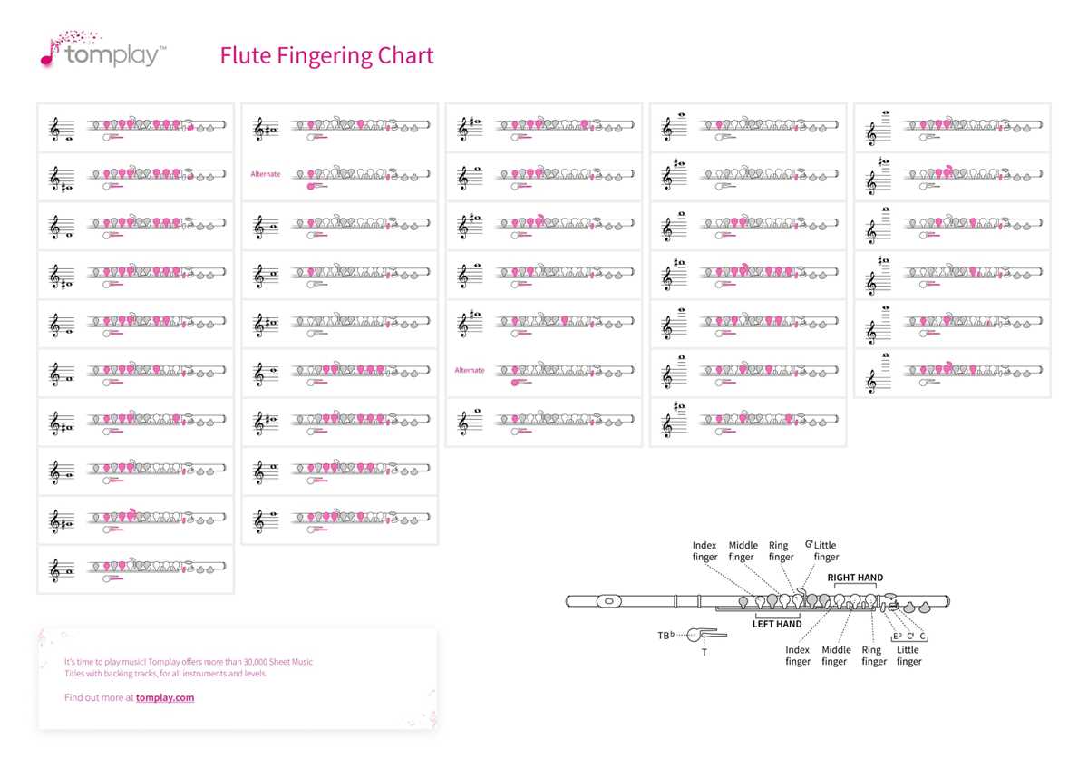flute trill chart printable flute trill chart printable