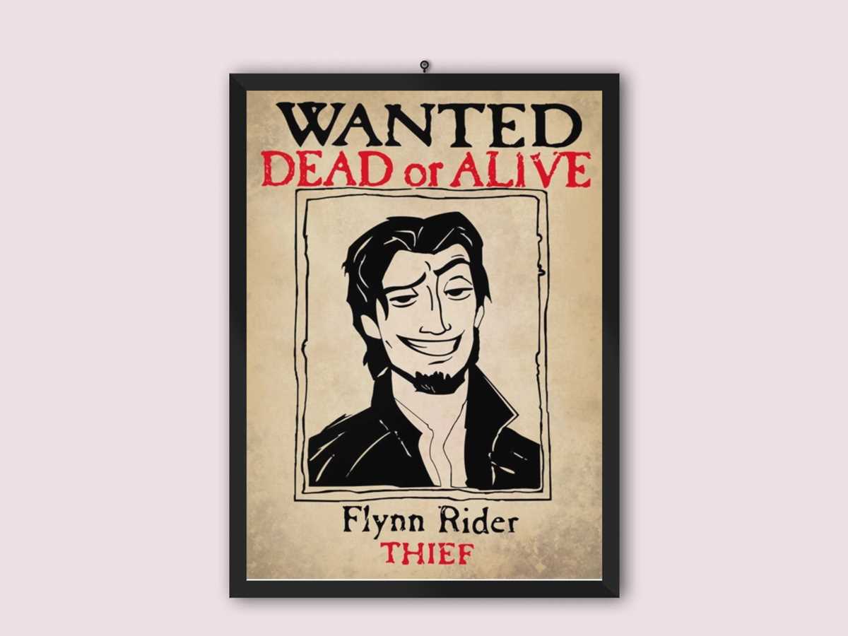 flynn rider wanted poster printable