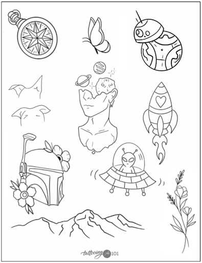 for beginners printable outline tattoo stencil designs