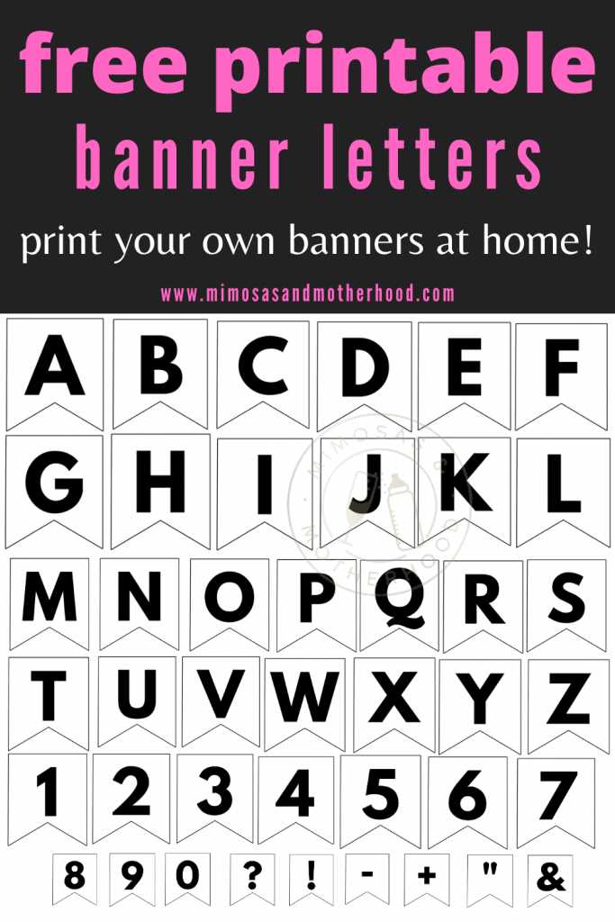free banner printable letters