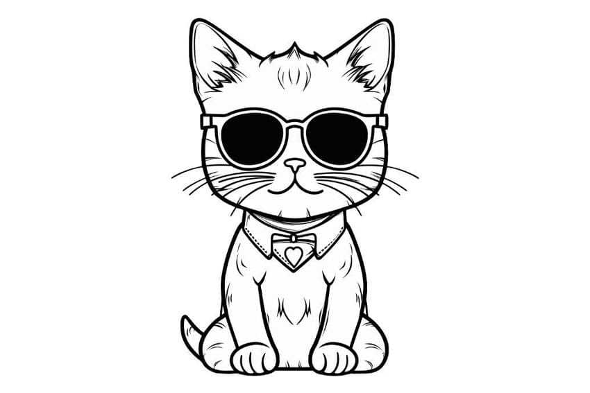 free cat printable coloring pages