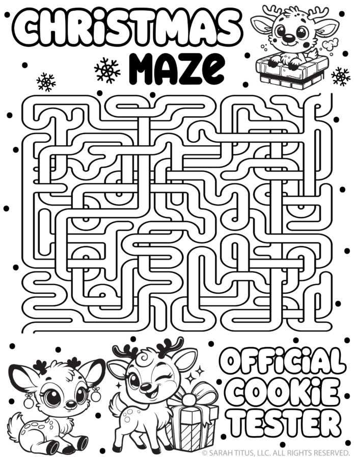 free christmas printable mazes
