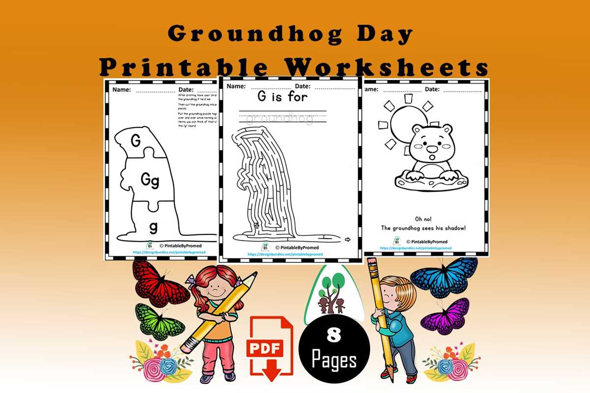 free groundhog day printables free groundhog day printables