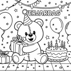 free happy birthday coloring pages printable